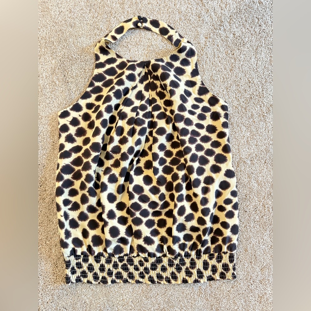 Matty M Black and Brown Halter Tank Top